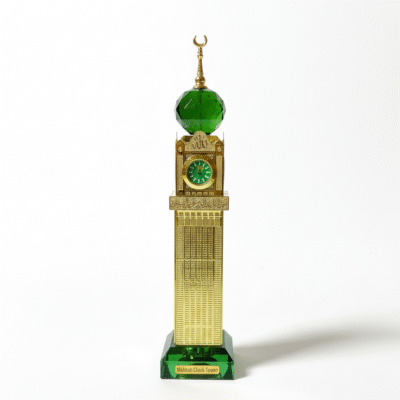Makkah clock tower statue made of glass and copper