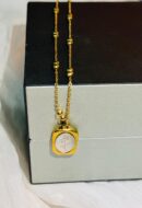 Rose pendant with ball chain 