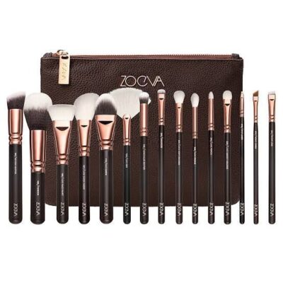 ZOEVA pack of 15 brushes with makeup bag