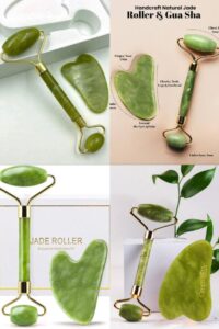 Jade roller and gua sha to prevent fine lines and wrinkles