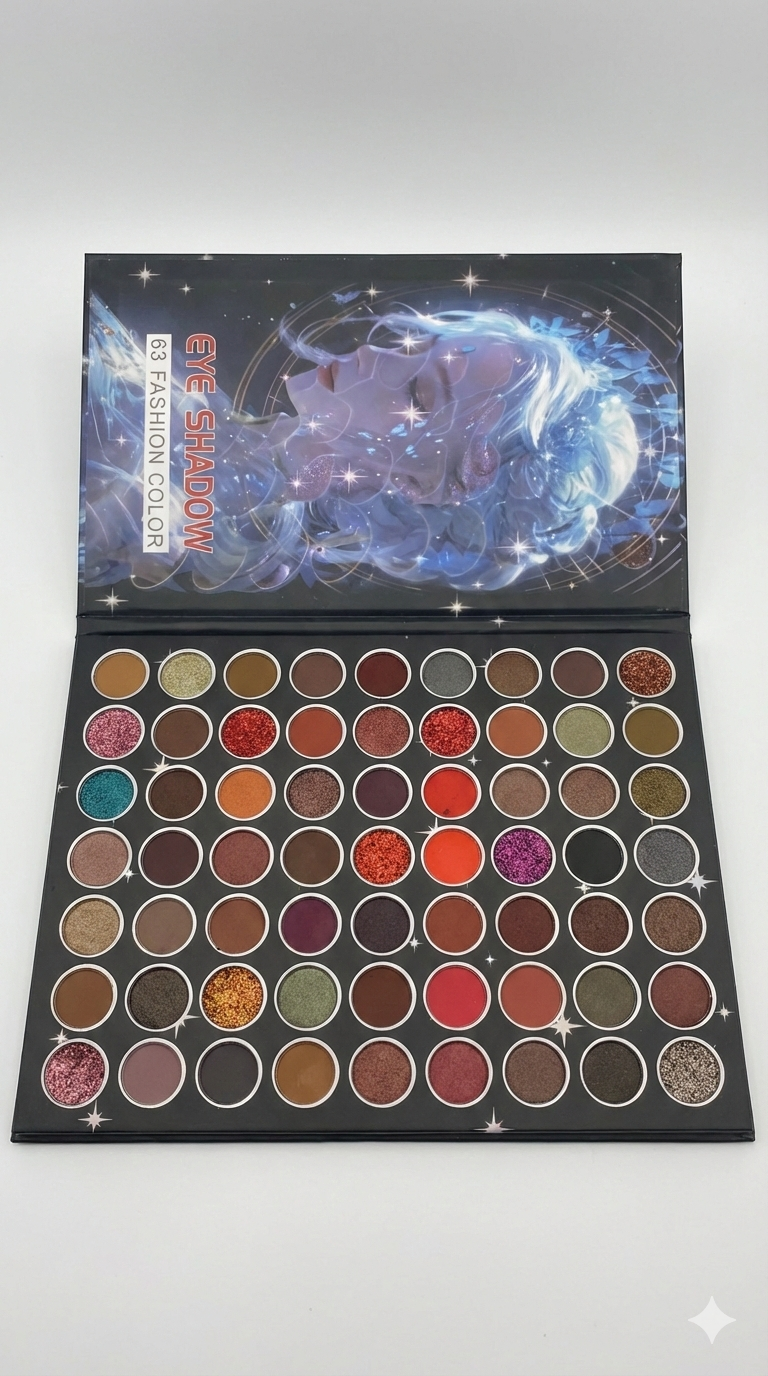 63 colours shimmery and matte Eyeshadow palette