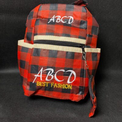Abcd bag ( red n black)
